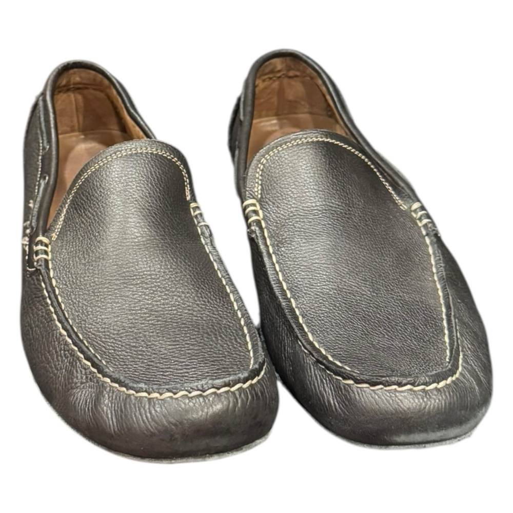 Banana Republic Men’s Leather Driving Loafers 11.5M Black Moccasin Slip-On Shoe
